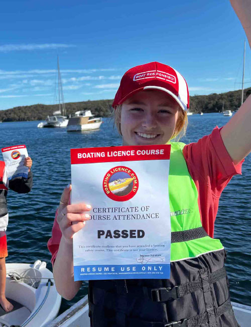 girl holding pass certificate